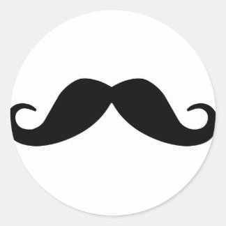 Mustache Runder Aufkleber