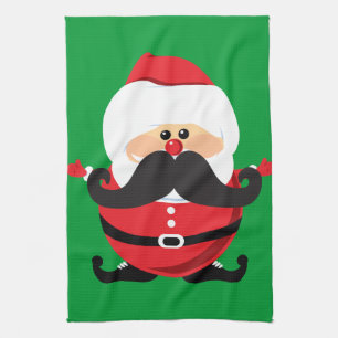 Mustache Santa Claus Geschirrtuch
