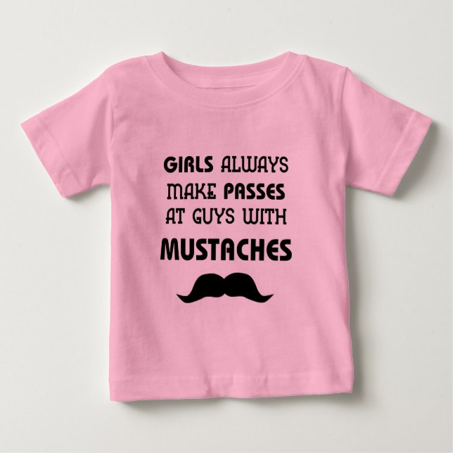 Mustache Säugling T - Shirt (Vorderseite)