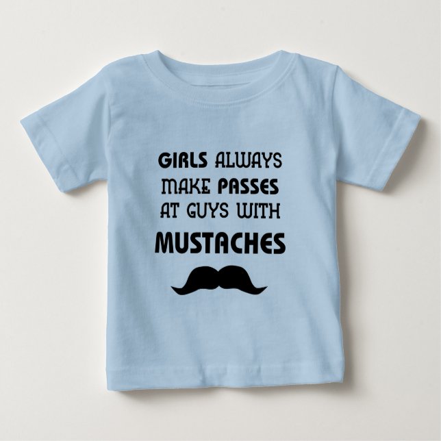 Mustache Säugling T - Shirt (Vorderseite)