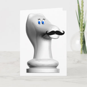 Mustache Schach Ritterspielkarte Karte