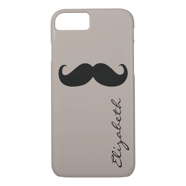 Mustache Schlicht Tan Background Case-Mate iPhone Hülle (Rückseite)