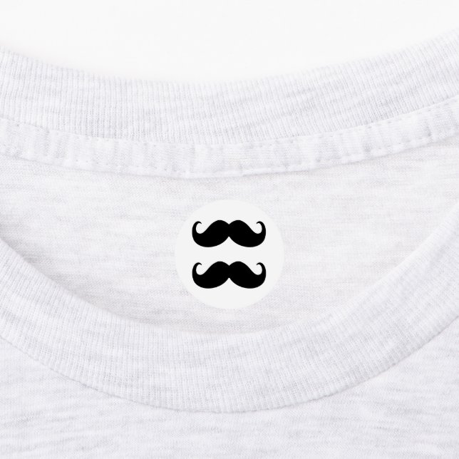 Mustache-Set Etiketten (Befestigt)