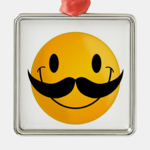 MUSTACHE SILBERNES ORNAMENT