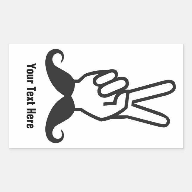 Mustache-Sonderaufkleber gewinnen Rechteckiger Aufkleber (Vorderseite)
