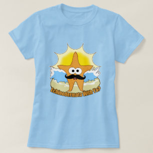 Mustache Starfish Echinodermata T-Shirt