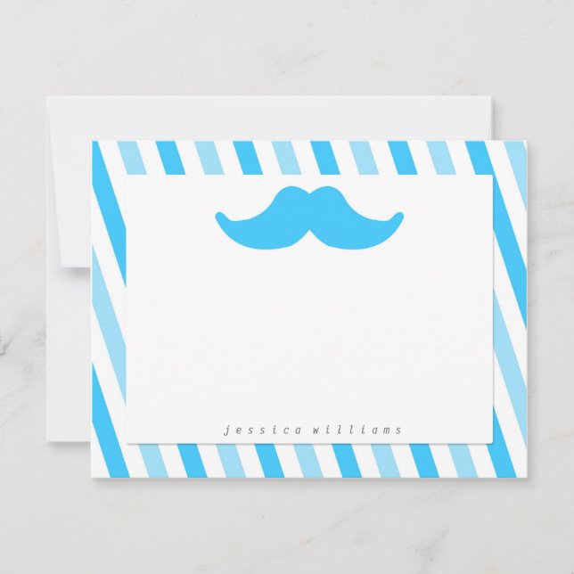 Mustache Stationery Mitteilungskarte (Vorderseite)