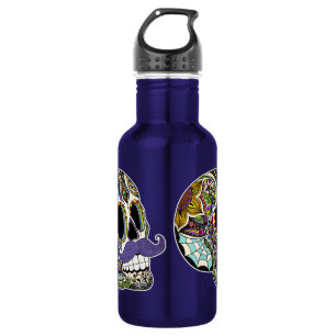 Mustache Sugar Skull (Farbe) Liberty Flasche Trinkflasche