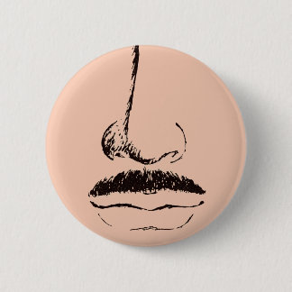 Mustache Surrealist Button