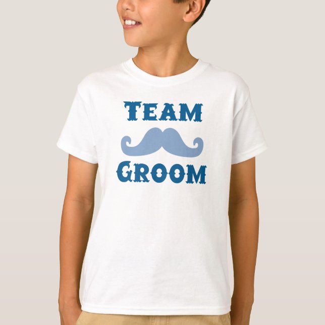 Mustache Team Groom T-Shirt (Vorderseite)