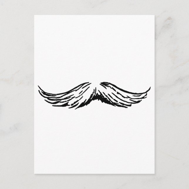Mustache The MUSEUM Zazzle Geschenke Postkarte (Vorderseite)