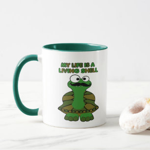 Mustache Turtle Living Muschel Tasse