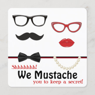 Mustache Überraschung Geburtstagspartei Einladung