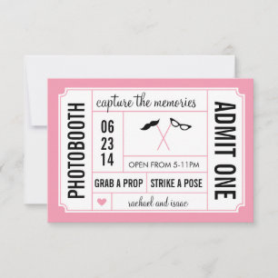 Mustache und Brillen Props Fotobooth Ticket