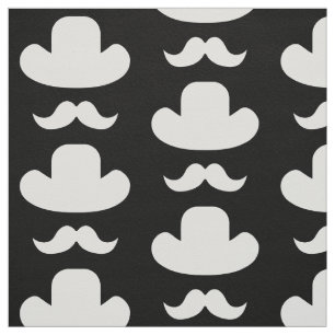 Mustache und Hut Stoff