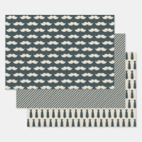 Mustache und Krawatte Hipster Pattern Trendy Men's