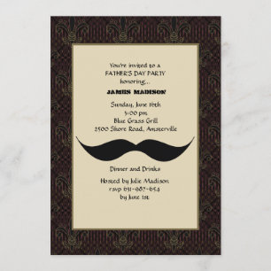 Mustache Vatertag Einladung