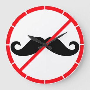 Mustache verboten! große wanduhr