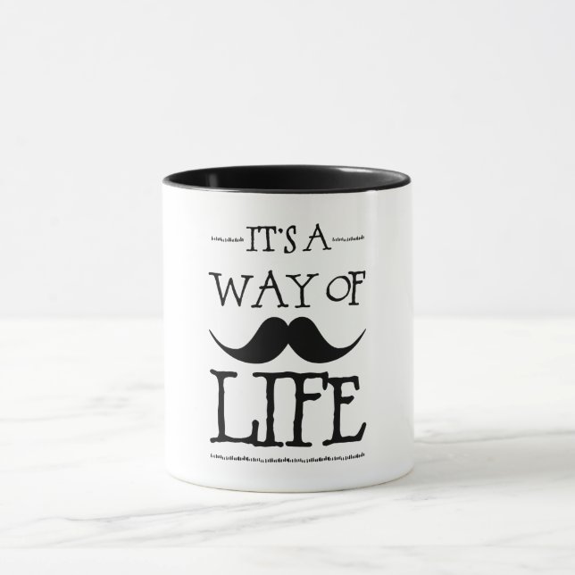 Mustache Way of Life Tasse (Zentrum)