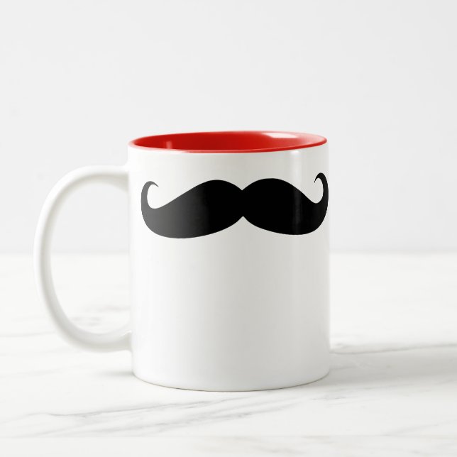 Mustache Wedding Coffee Beverage Tasse (Links)