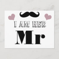 Mustache Wedding Foto Prop Ich bin ihr Mr.
