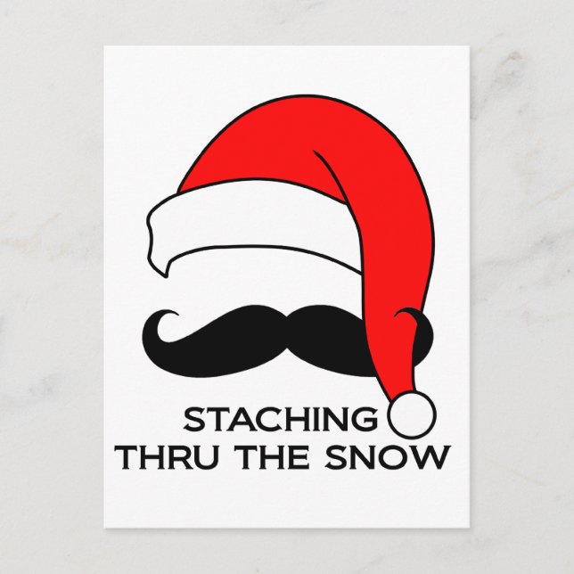Mustache Weihnachten - Den Schnee ersticken (Vorderseite)