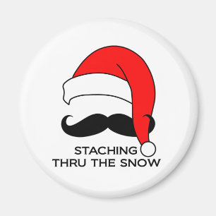 Mustache Weihnachten - Den Schnee ersticken Magnet