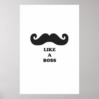 Mustache wie ein Chef Poster
