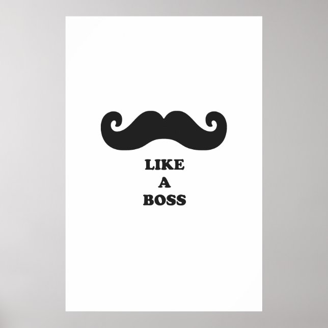 Mustache wie ein Chef Poster (Vorne)