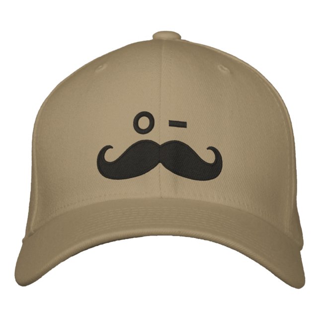 Mustache WINK Bestickte Baseballkappe (Vorderseite)