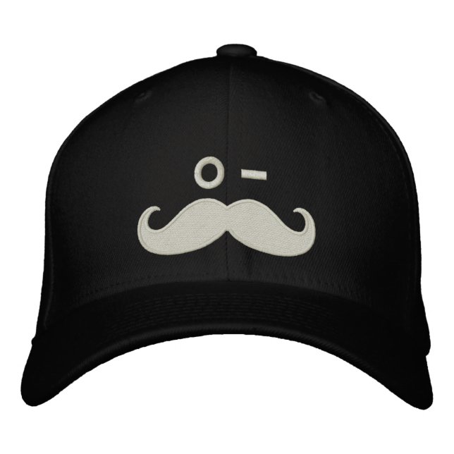 Mustache WINK Bestickte Baseballkappe (Vorderseite)