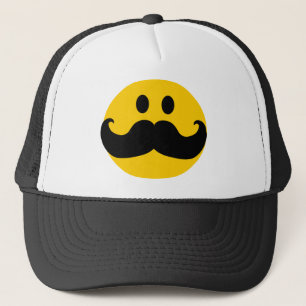 Mustache Yellow Happy Face Truckerkappe