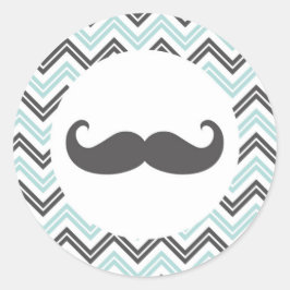 Mustache Zickzack Sticker