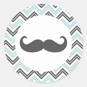 Mustache Zickzack Sticker