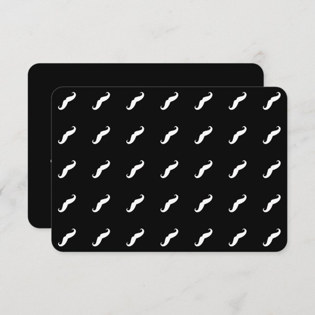 Mustaches Einladung (Vorne/Hinten)