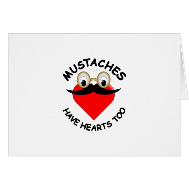 Mustaches haben auch Herz (Vorderseite (Horizontal))