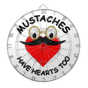 Mustaches haben auch Herz Dartscheibe