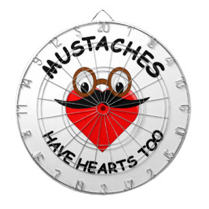 Mustaches haben auch Herz Dartscheibe