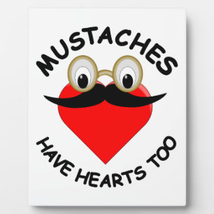 Mustaches haben auch Herz Fotoplatte