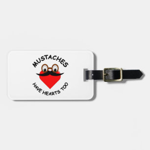 Mustaches haben auch Herz Gepäckanhänger