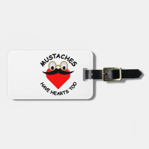 Mustaches haben auch Herz Gepäckanhänger