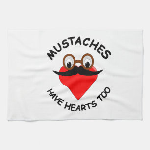 Mustaches haben auch Herz Handtuch