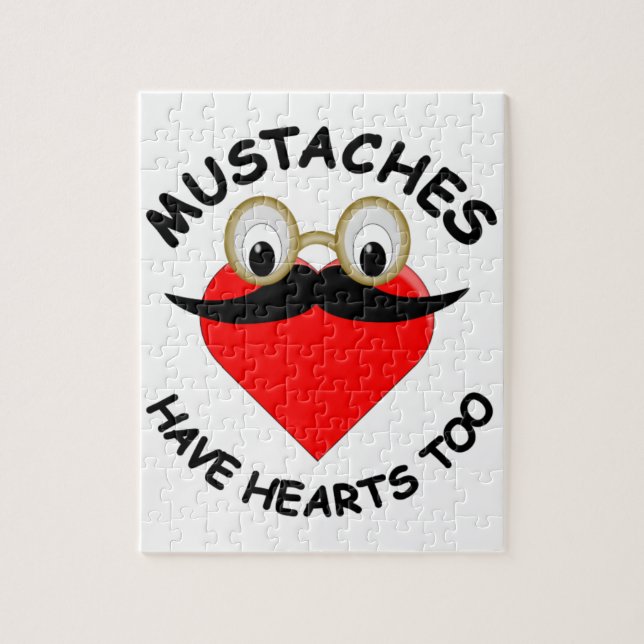 Mustaches haben auch Herz Puzzle (Vertikal)