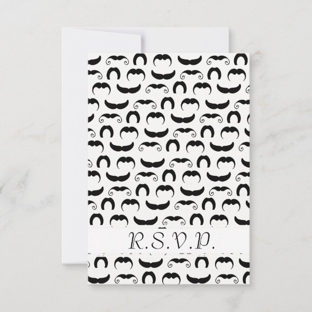 Mustaches R.S.V.P. RSVP Karte (Vorderseite)