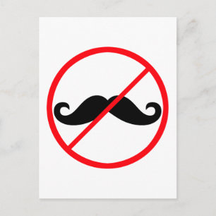 Mustaches verboten! postkarte