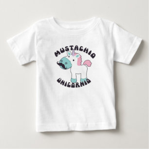 Mustachio Unicornio Baby Shirt