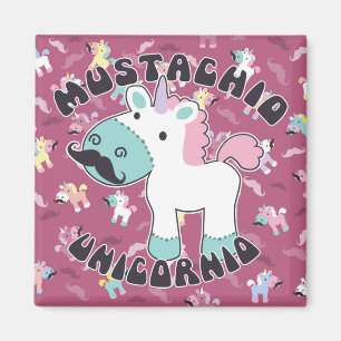 Mustachio Unicornio! Magnet