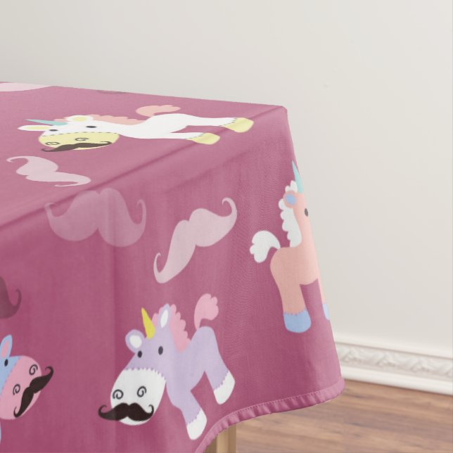 Mustachio Unicornio! Tischdecke (Beispiel)