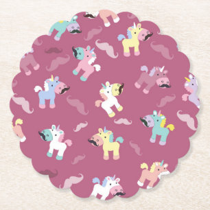 Mustachio Unicornio Untersetzer