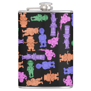 Mustachioed Men Multiover Print Flask Flachmann